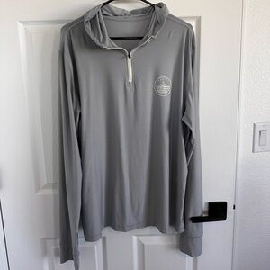 Vuori Gray Quarter-Zip Hoodie (UPF 50)